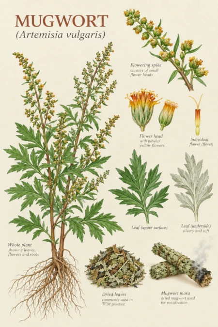 Mugwort used for moxibustion in Traditional Chinese Medicine